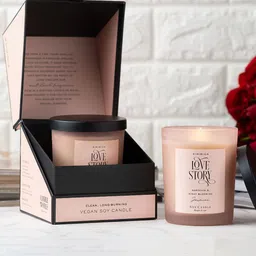 Kimirica Love Story Peach Soy Wax Scented  Candle-36