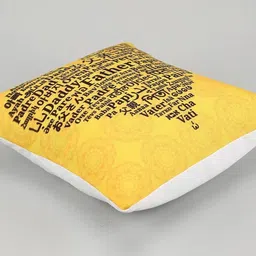 fnp Yellow & Black Happy Father S Day Printed  Square Pre Filled Cushions-picture-35
