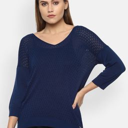 Van Heusen Woman Women Navy Blue Floral Pullover-image-62
