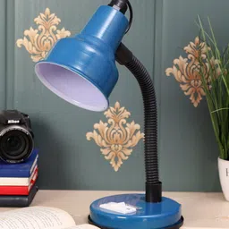 MFD HOME FURNISHING Blue Solid Study Lamp-19