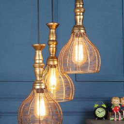 MFD HOME FURNISHING Gold-Toned Iron Contemporary Cluster Lights-image-44