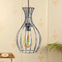 MFD HOME FURNISHING Grey & Gold-Toned Self Design Quirky Hanging Light-image-41