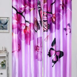 BELLA TRUE Pink & Lavender Set of 2 Door Curtains-image-92