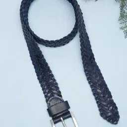 Teakwood Leathers Men Braided Leather Tang Wide Belt-image-43