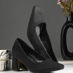 CARLO ROMANO Square Toe Leather Block Heels-24