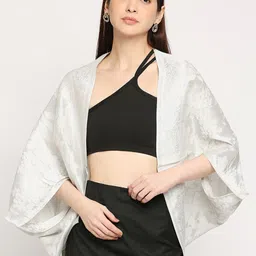Cloth Haus India Brocade Weaving Cape Shrug-35