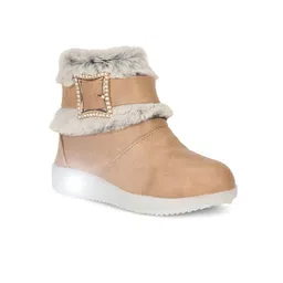Lil Lollipop Girls Mid Top Faux Fur Trim Winter Boots With LED Light-image-88