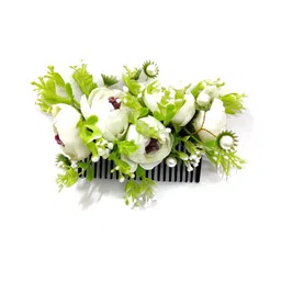 Hair Flare Women Attractive Roses With Leaf Design Hairpin Comb Pin-38