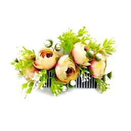 Hair Flare Women Embellished Floral Comb Pin-image-73
