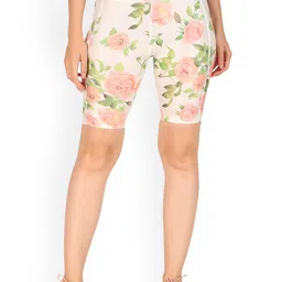 REDESIGN Women Floral Printed Skinny Fit High-Rise Shorts Rapid-Dry-image-28