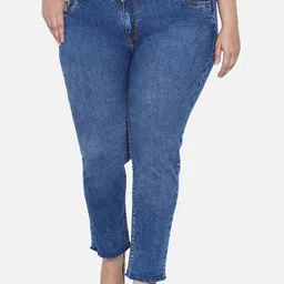 Kiaahvi by JOHN PRIDE Women Blue Skinny Fit Light Fade Stretchable Jeans-picture-14