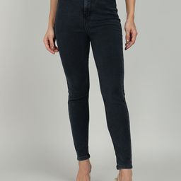OMG CREATION Women Straight Fit High-Rise Slash Knee Stretchable Jeans-image-4
