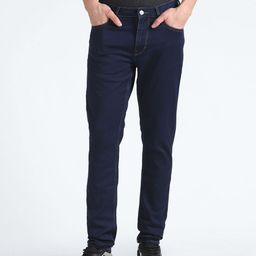 Flying Machine Men Midnight Blue Skinny Fit Low-Rise Stretchable Jeans-image-31