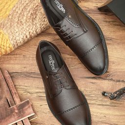 INVICTUS Men Textured Formal Derbys-image-49