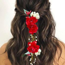 Hair Flare Artificial Flowers & Hair Pins Hair Accessory Set-96
