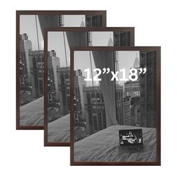 AbhiKalpya Art Studio-Get a vibe Brown 3 Pieces Wall Photo Frames-image-11