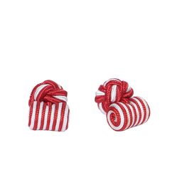 Alvaro Castagnino Red & White Geometric Cufflinks-image-77