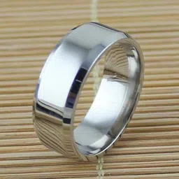 MEENAZ Men Silver-Plated Band Stainless Steel Finger Ring-image-89
