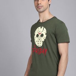 Free AuthorityFriday The 13Th Printed Round Neck Pure Cotton T-shirt-image-63