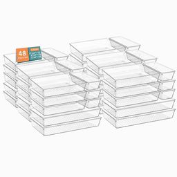 Kuber Industries Transparent Set of 6 Reusable Drawer Organiser Organisers-54