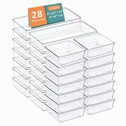 Kuber Industries Transparent Set of 6 Reusable Drawer Organiser Organisers-22