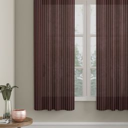 HOSTA HOMES Brown Striped Window Curtain-14