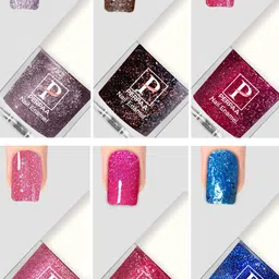 PERPAA Set Of 6 Glitter Light Flashing Sparkly Gel Nail Polish - 5ml Each-10