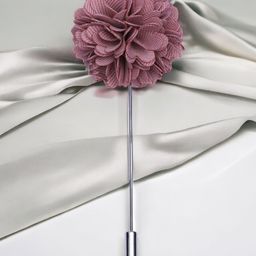 PELUCHE Unisex Purple & Gold Floral Lapel Pin-image-20