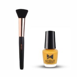 Moraze Combo Of Nail Paint 5ml & Bronzer Brush - Sun-9