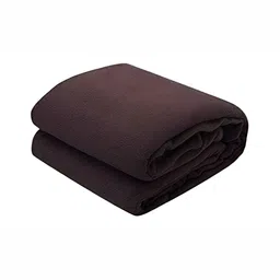 Supreme Home Collective Camel Brown Solid Fleece Mild Winter 200 GSM Single Blanket-image-96