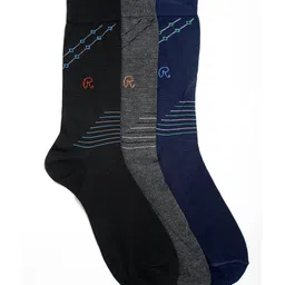 Alvaro Castagnino Men Pack Of 3 Assorted Above Ankle Length Socks-image-27