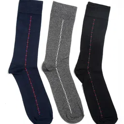 Alvaro Castagnino Men Pack Of 3 Assorted Calf-Length Socks-image-17