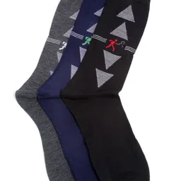Alvaro Castagnino Men Pack Of 3 Assorted Above Ankle Socks-image-26