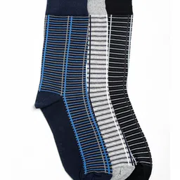Alvaro Castagnino Men Pack Of 3 Assorted Calf-Length Socks-image-25