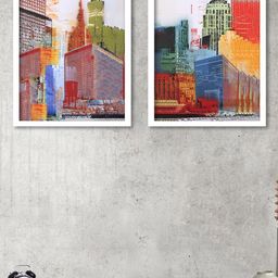 Art Street Set Of 2 City Theme Framed Wall Art-image-81