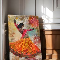 Art Street Orange & Beige 1 Piece Canvas Other Wall Paintings-image-73