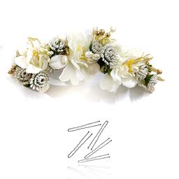 Hair Flare Artificial Flowers & Hair Pins Hair Accessory Set-37
