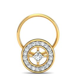 KUBERBOX Debra Round 18KT Gold Diamond-Studded Nose Pin-0.6gm-image-52
