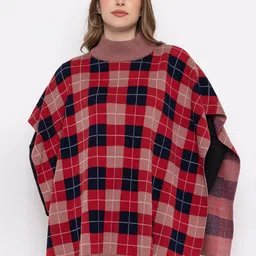513 Checked Acrylic Poncho-image-19