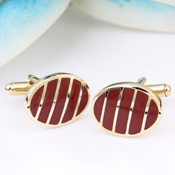 Kavove Men Striped Cufflinks-image-46