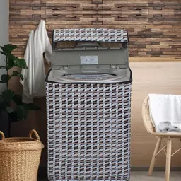 DREAM CARE Black & White Printed Waterproof and Dustproof Washing Machine Cover Top Load-56