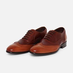 EZOK Men Perforated Round Toe Leather Formal Brogues-image-14