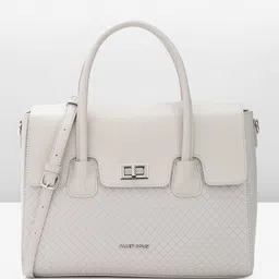 Allen Solly Geometric Basket-Weave Self Design Structured Handheld Bag-55
