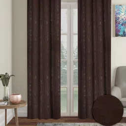 Aura  2 Pieces Polyester Blackout Door Curtains-11