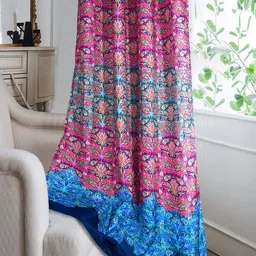 Cortina Pink & Blue Ethnic Motifs Door Curtain-image-88