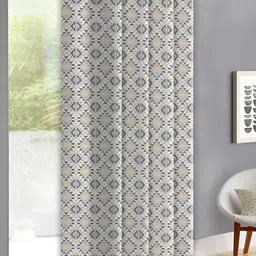 OASIS Beige & Blue Geometric Printed Door Curtain-7