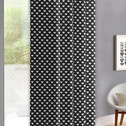 OASIS Black & White Abstract Door Curtain-image-5