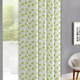 OASIS Green & White Geometric Door Curtain-picture-10