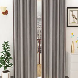 Homefab India Grey Set of 2 Long Door Curtain-image-51