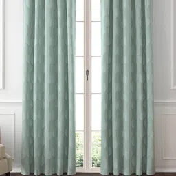 GM Mirage Sea Green 2 Pieces Floral Room Darkening Door Curtain-image-21